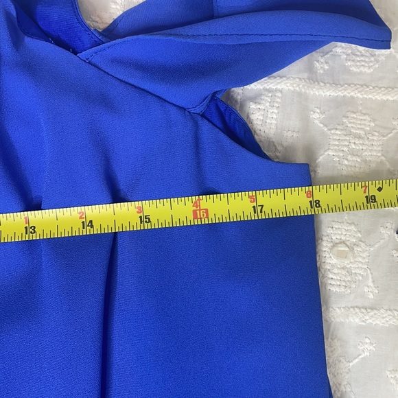 NWT Naked Zibra Blue Off the Shoulder Ruffle Dress - Picture 12 of 14